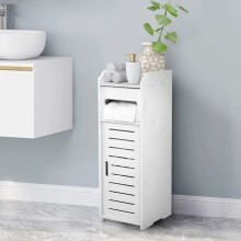 (25.5D x 25.5W x 60H centimetres) Bathroom Storage Cabinet Toilet Paper Roll Holder Free Standing Organizer