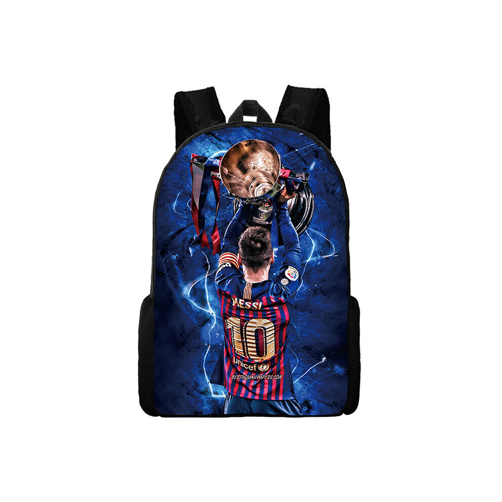 (Style D) Star Messi Football Printed Backpack Shoulder Messenger Bag Pencil Case Fan Gift