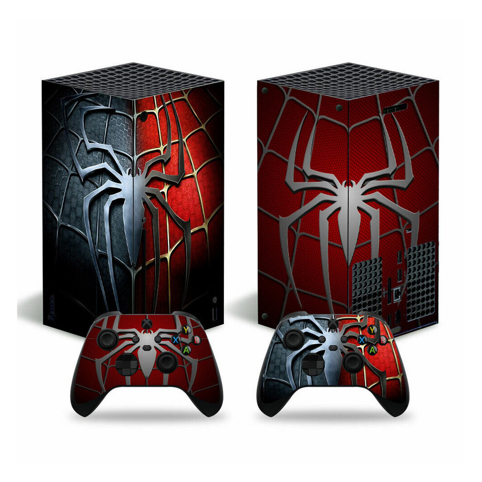 Newjass Spiderman Xbox Series X Vinyl Skin Sticker Protector For Console Decal Wrap