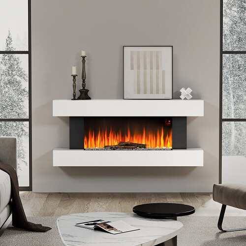 Living And Home 52 Inch Electric Fireplace LED Flame Effect 2000W Heater 1