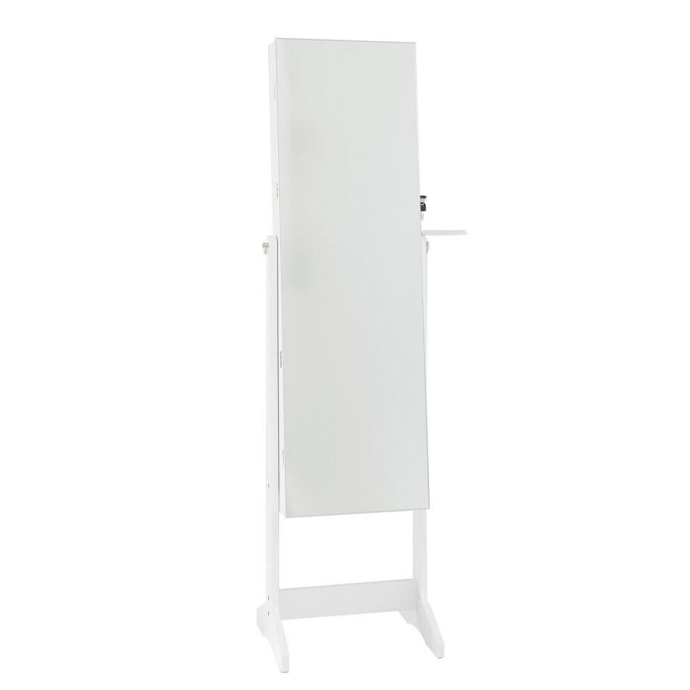 Freestanding Jewelry Armoire Lockable Full-length w/3-Color Led Lights