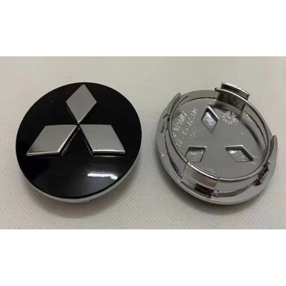 4Pcs 60Mm Car Wheel Center Hub Cap For Mitsubishi Black 4754135865312