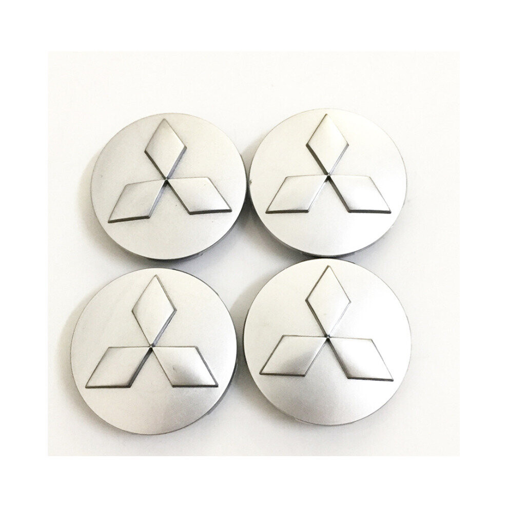 4pcs 60mm Car Wheel Center Hub Cap For Mitsubishi Silver