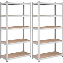 5-Tier Shelving Units Set of 2 Steel Shelving Units for Storage for Garage Shed Load Capacity 875 kg 30 x 70 x 150 cm