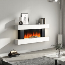 50 Inch LED Electric Fireplace Remote WiFi Control 7 Flame Colors