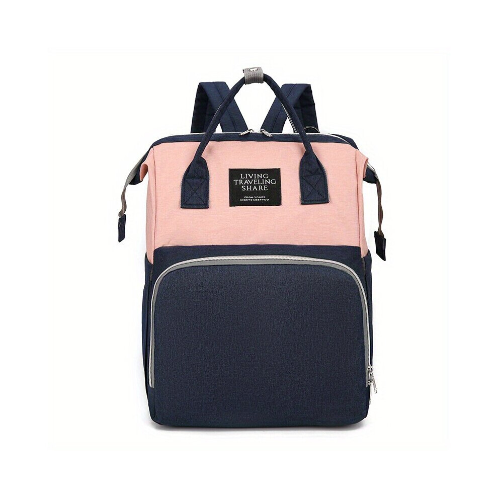 Mommy Diaper Bag Casual Nylon Outdoor Backpack Multifunctional Travel Handbag With Bottle Pockets