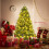 Costway 6FT Premium PVC Hinged Christmas Tree Spruce with Foldable Metal Stand 10