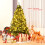 Costway 6FT Premium PVC Hinged Christmas Tree Spruce with Foldable Metal Stand 9