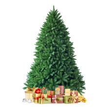 6FT Premium PVC Hinged Christmas Tree Spruce with Foldable Metal Stand
