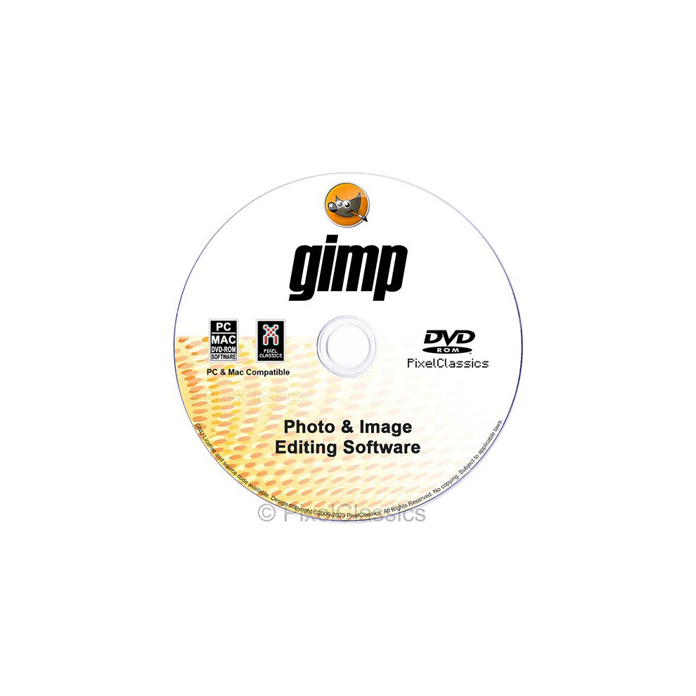 GIMP Photo Editor 2025 Premium Professional Image Editing Software CD Compatible with Windows 11 10 8 8 7 Vista XP PC 32 & 64-Bit, Mac & Linux