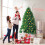 Costway 6FT Premium PVC Hinged Christmas Tree Spruce with Foldable Metal Stand 8