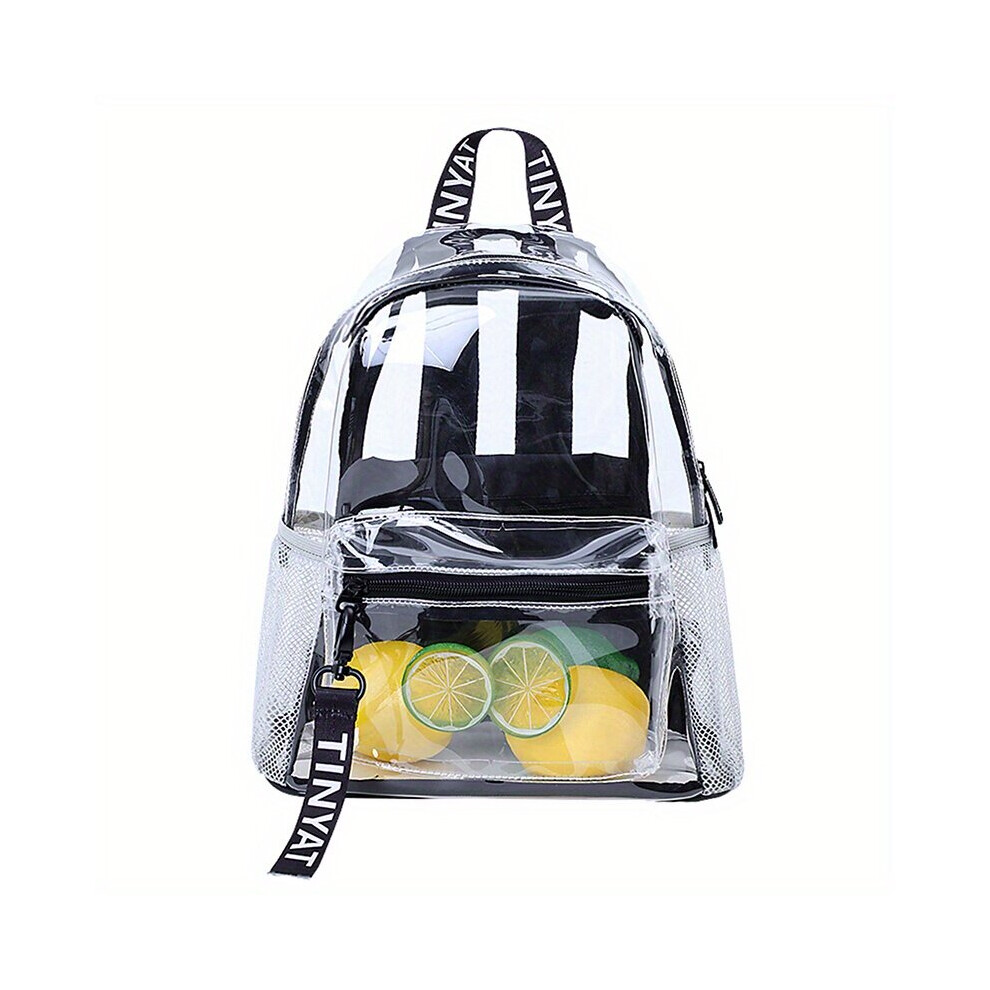 Small Clear PVC Backpack Waterproof Travel Beach Bag Casual Daypack For Going Out & Concert-image-OPC-PC7C8DP-NEW