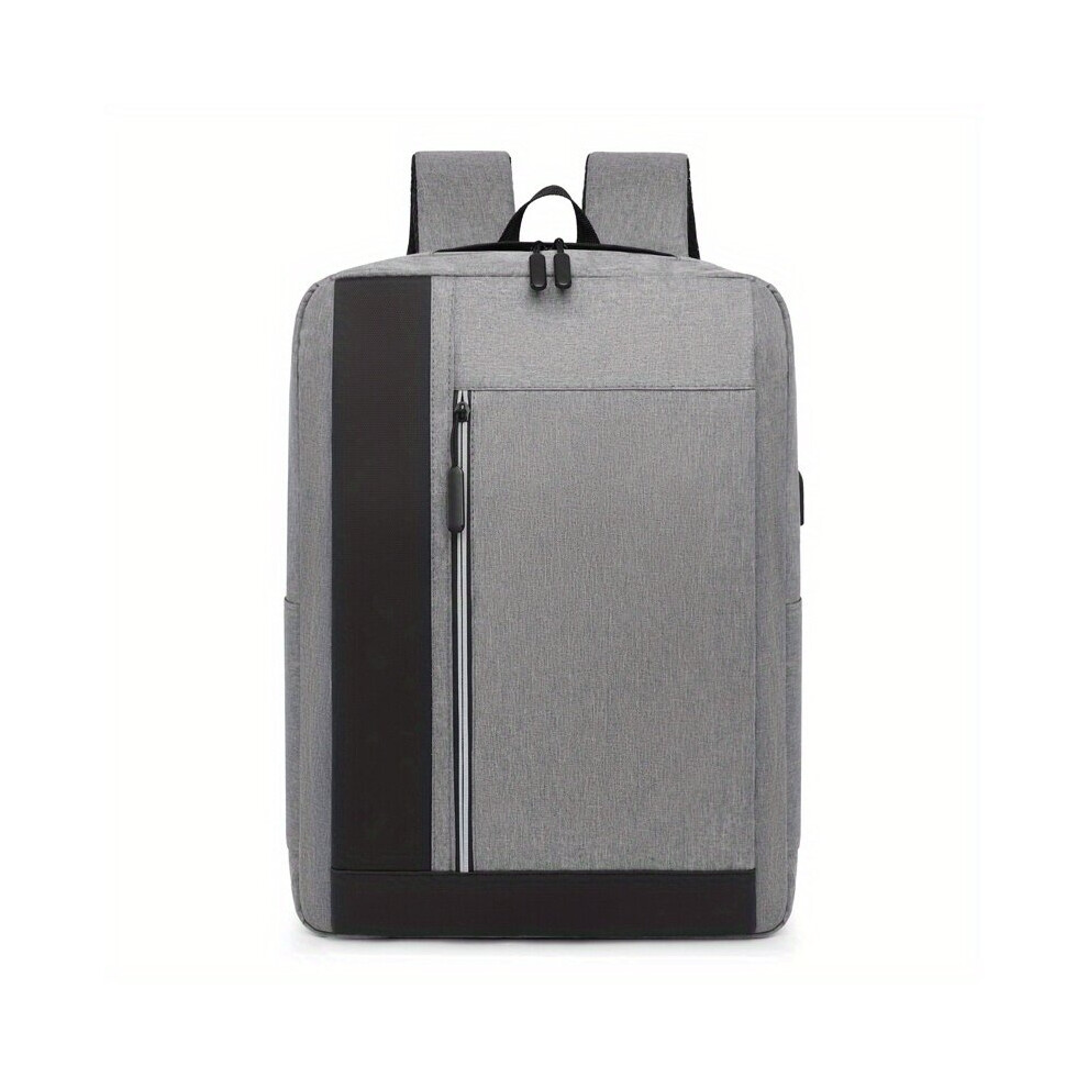 Large Capacity Business Travel Backpack Canvas Anti Theft Lightweight Laptop Daypack With Usb Charging Port Travel Commuter Bag Grey 885664764990