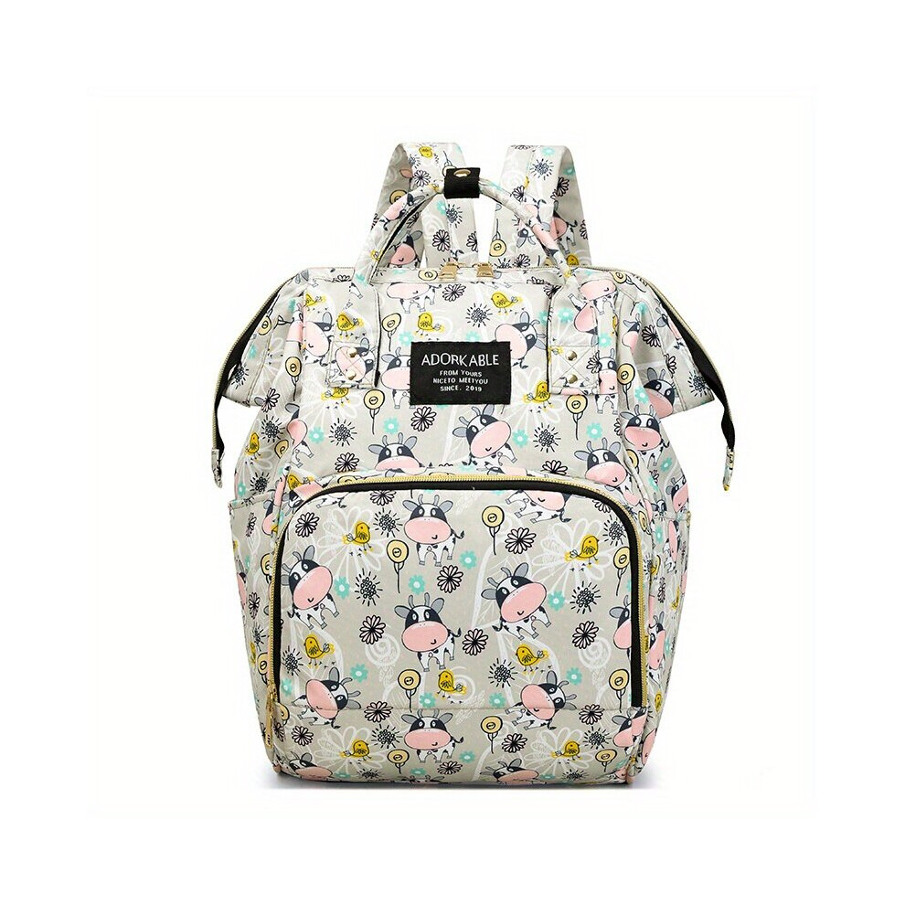 All Over Storage Backapck Portable Diaper Bag For Outdoor Large Capacity Rucksack Multicoloured