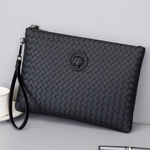 1pc Mens Woven Clutch Bag