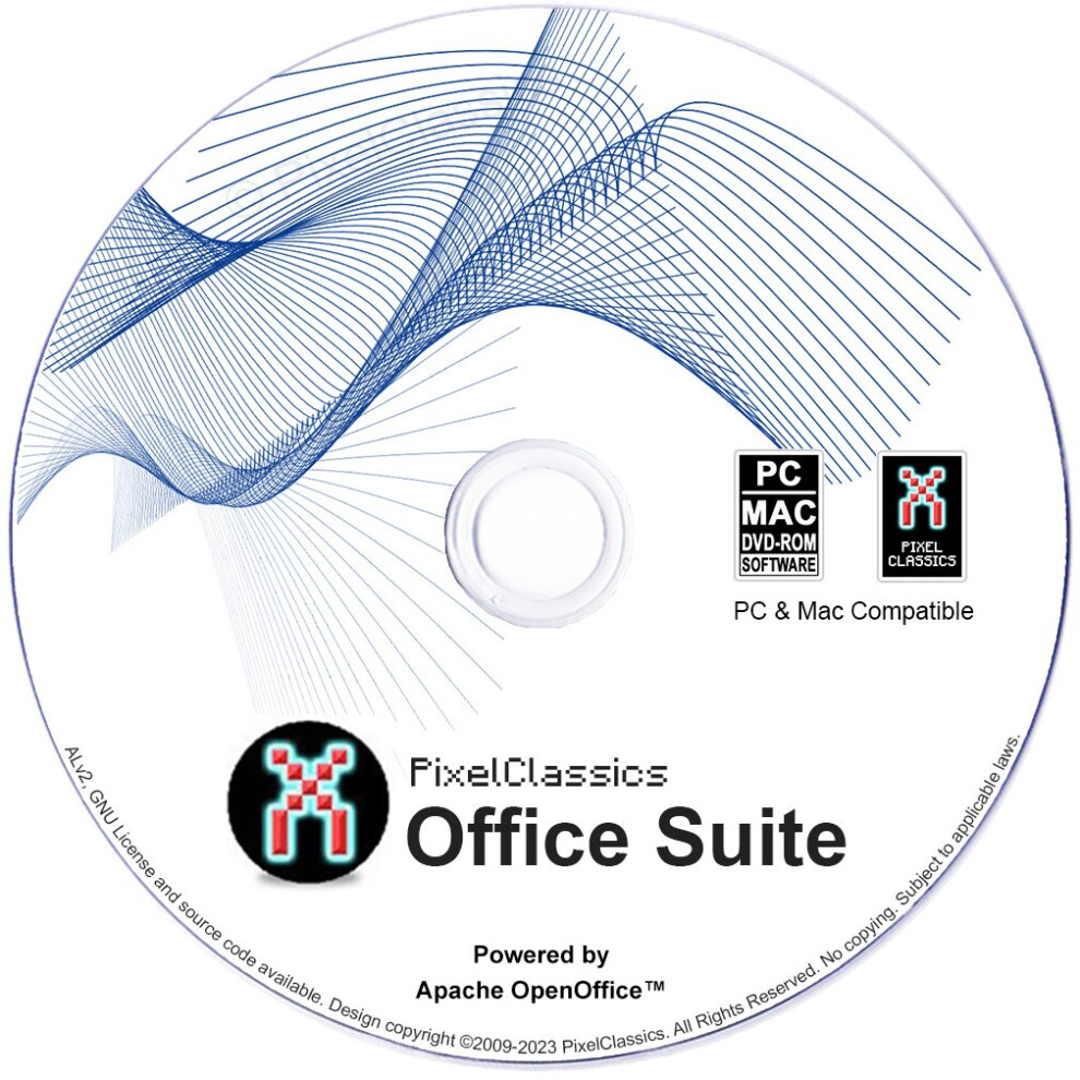 Office Suite 2025 on CD DVD Disc | Compatible with Microsoft Office 2024 2021 365 Word Excel| Powered by Apache OpenOffice for Windows PC & Mac