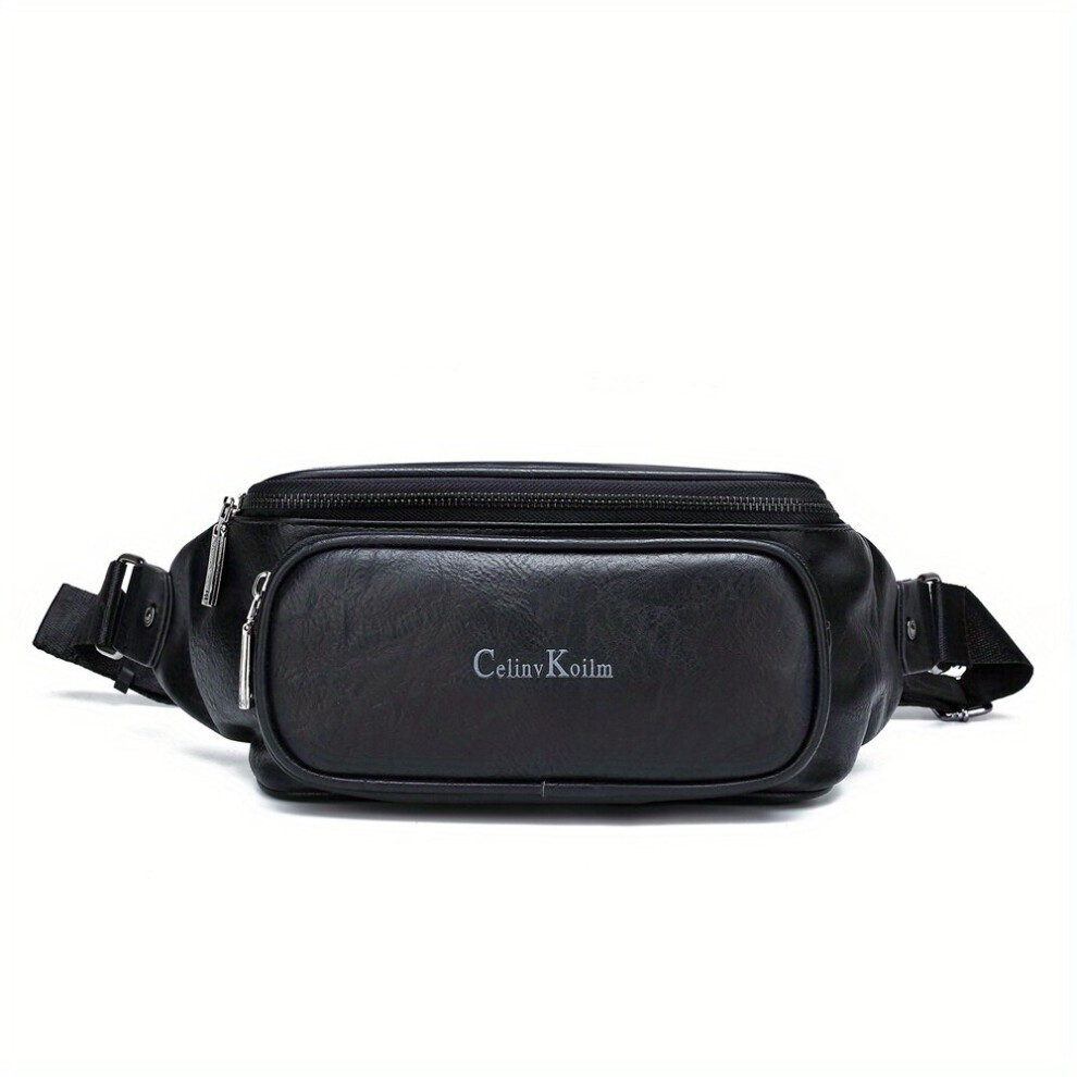 Mens Casual PU Leather Waist Bag Chest Bag For Outdoors Workout Traveling Running Hiking Cycling-image-OPC-PC7CCZ6-NEW