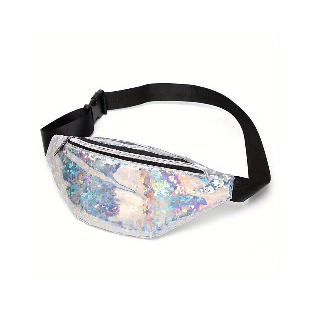 Womans Sequins Womens Banana Waist Bag Fanny Pack Laser Belt Waterproof Waist Pack Shoulder Phone Chest Bag Pink Silver Bankan Bags Reflective Sling-image-OPC-PC7CCYT-NEW