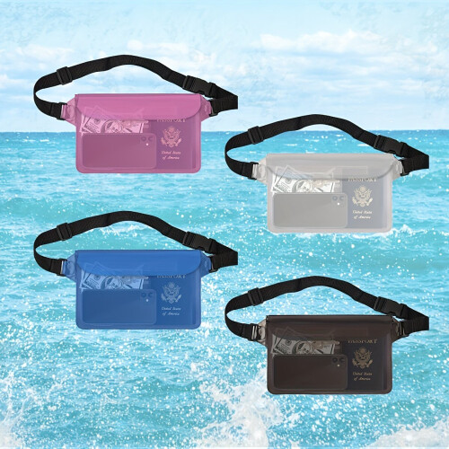 1PC Waterproof Waist Bag For Swimming Diving Boating Fishing And Beach Activities Adjustable Strap For Comfort And Convenience Transparent PVC Fanny B 1