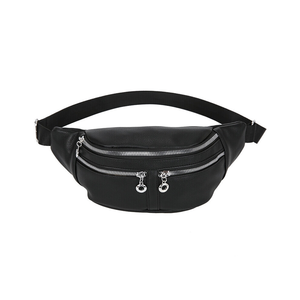 zipper Leather Waist Bag Fanny Pack For Men Mobile Phone Pouch Chest Bag For Gym Fitness Workout Travel Work Commuting-image-OPC-PC7CD22-NEW