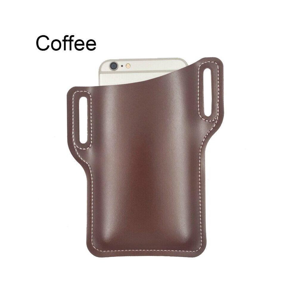 1Pc Upgrade Mobile Phone Waist Bag Leather Case Pu Leather Retro Bag Belt Clip Protective Case Waist Bag Belt Not Included Brown 885664773800