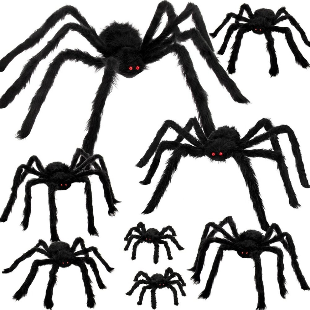 Typecat 8Pcs Halloween Spider Decorations Giant Spider Outdoor Halloween