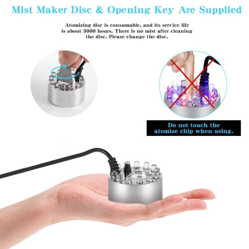 Mist Maker with LED Light, Fish Tank Accessories for Fountain Planted 2