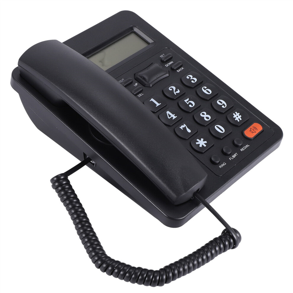 Corded Telephone Landline Telephone, Wired Telephone (Black)