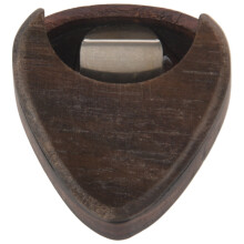 Rosewood Guitar Pick Storage Box - Portable, Anti-Corrosion & Lightweight; Adhesive Back for Easy Mount on Guitar