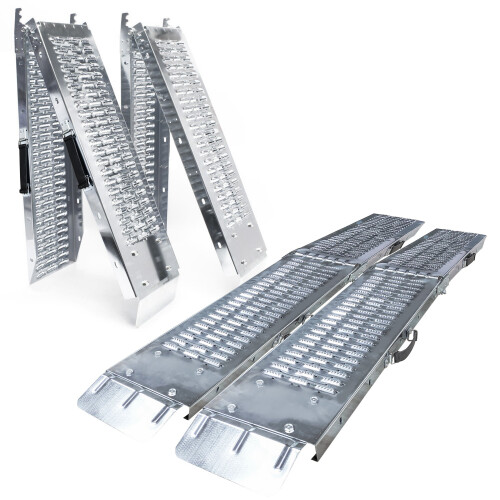 VOUNOT Set of 2 Folding Loading Ramps 180cm Heavy Duty 400 kg Max Loading 1