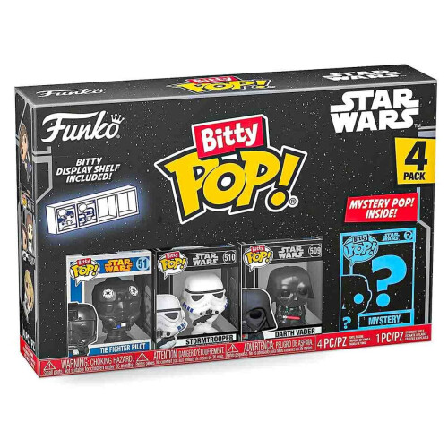 Funko Bitty POP Star Wars Darth Vader 4-Pack - Mini 0.9-inch Vinyl Figures Includes a Mystery Bitty Pop!