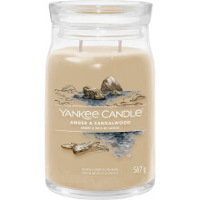 Yankee Candle Signature Large Jar Amber & Sandalwood - Warm, Sweet-Spice Home Fragrance