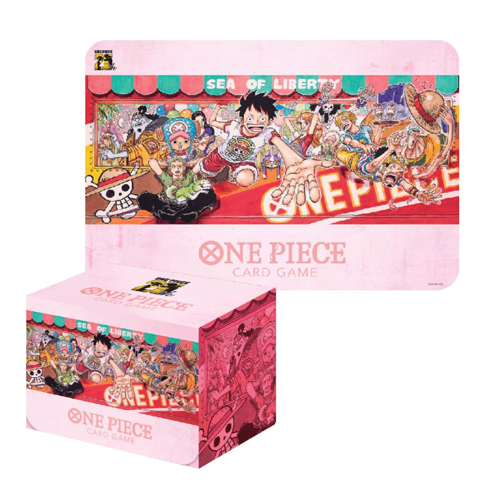 One Piece Card Game: Playmat and Card Case Set -25th Edition