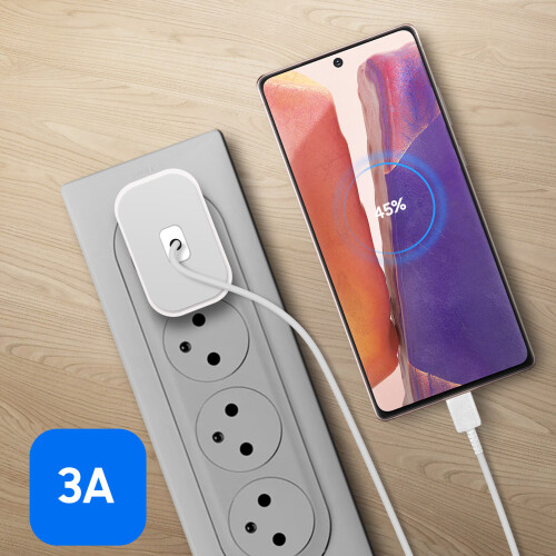 Samsung Chargeur mural SAMSUNG ULTRA-RAPIDE USB-C PD 3A, 25W - Blanc 2