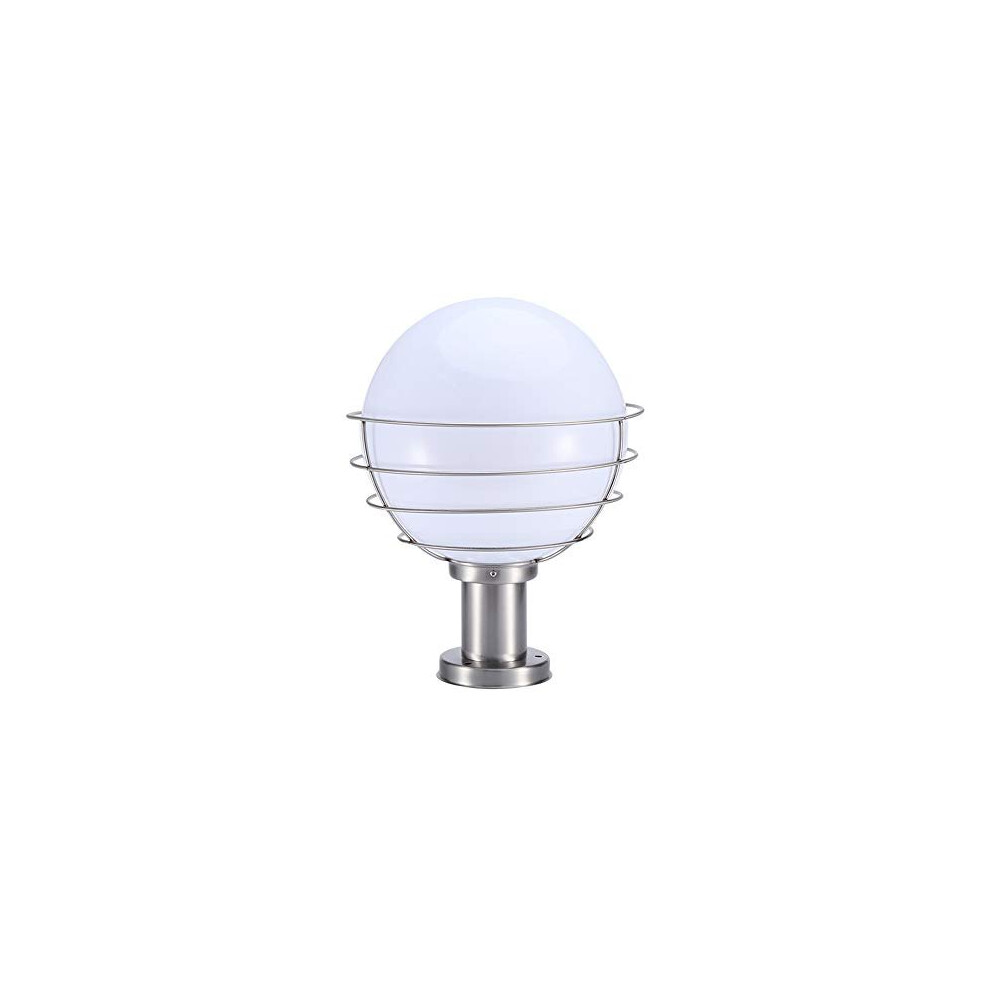 GUOCC Creative Stainless Steel Spherical LED Column Lights Outdoor Waterproof Community Apartment Lanterns Pillar Lamp Post Terrace Park Fence