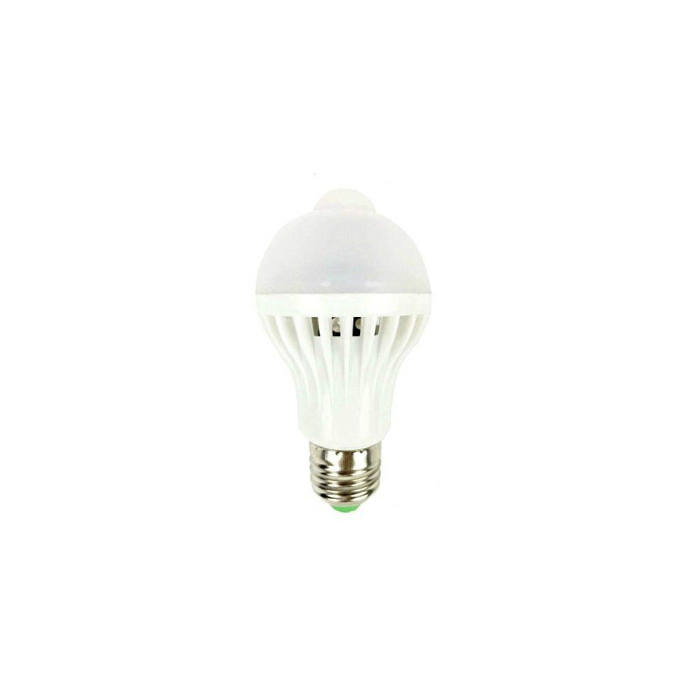 MSC 5 Watt 450 Lumen E27 Motion and Light Sensitive PIR LED Light Bulb - Automatic Motion Sensor Activated - Warm White Light Bulb 3000k Energy Saving