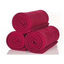 ALCLEAR 3 pieces Oeko Tex certified fleece blankets, color: bordeaux, great size 130x160 cm, over 200 g/m2, sofa blanket couch blanket living blanket,