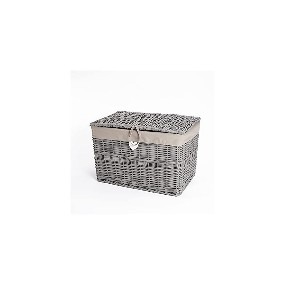 Large Capacity Wicker Storage Chest With Lid Bedroom Storage Basket Wardrobe Storage Box Toy Storage Basket With Lid