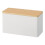 Yamazaki Storage Box, steel Wood, White, Standard Size 1