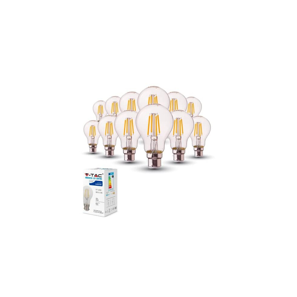 VT-208 4W A60 FILAMENT BULB-CLEAR COVER WITH SAMSUNG CHIP COLORCODE:3000K B22