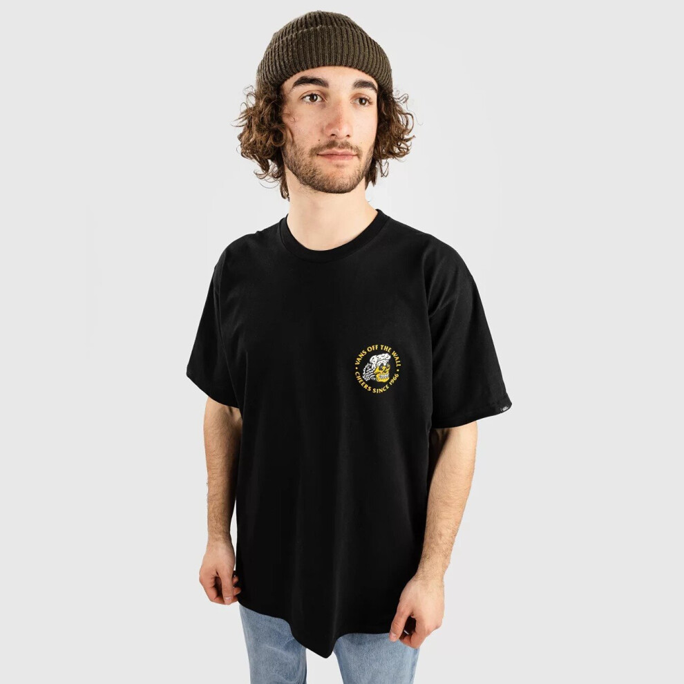 (VANS DRAIN EM DRY SS T Shirt Black XS) Vans Mens Drain EM Dry Black T Shirt