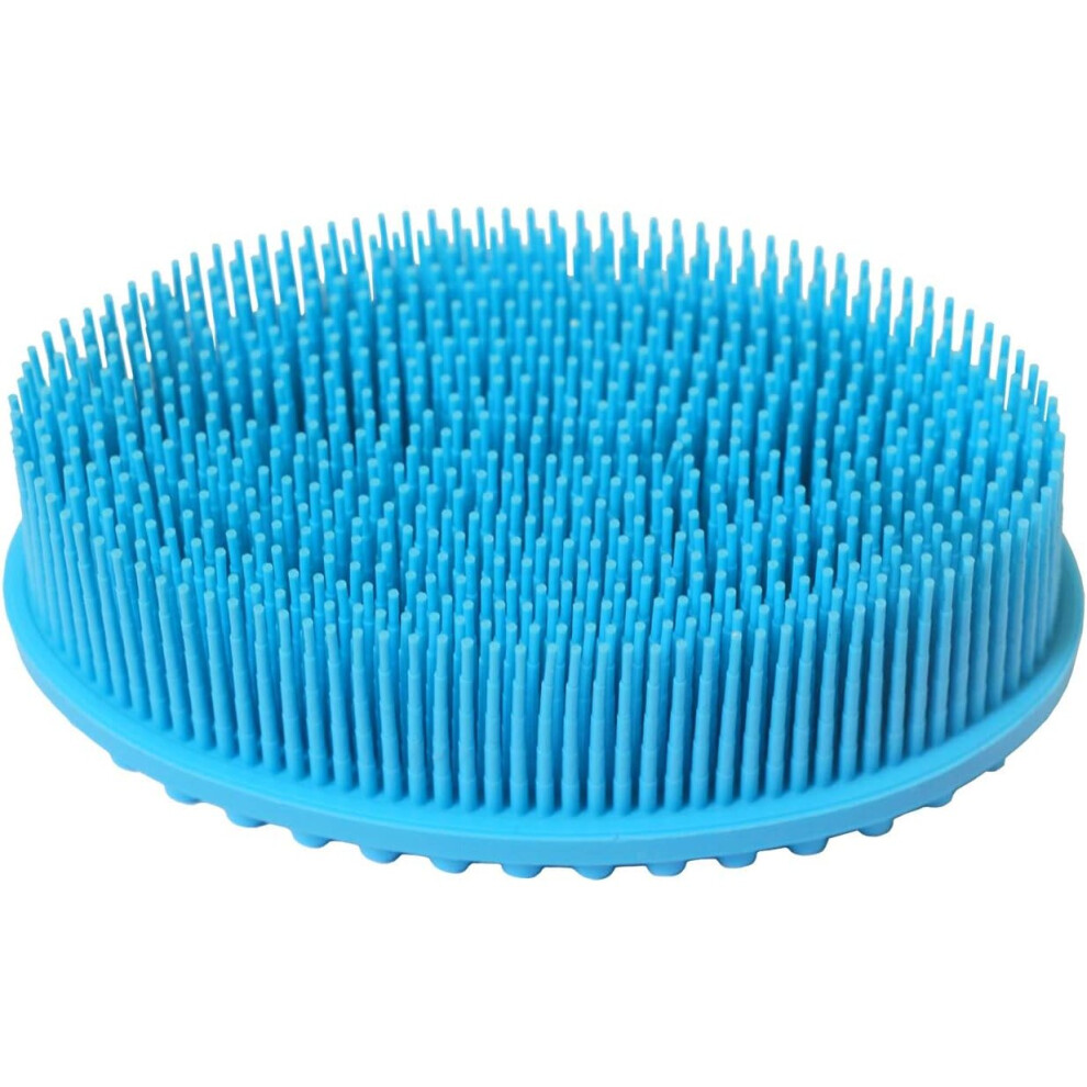 Yadong Blue Silicone Body Brush Back Scrubber Bath Brush Exfoliator,Bath Brush (Blue)