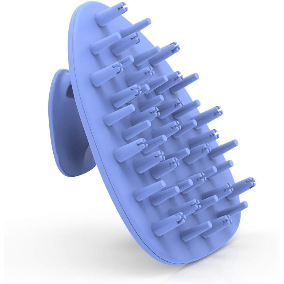 Scalp Massage Shampoo Brush Silicon (Blue) Blue Yadong