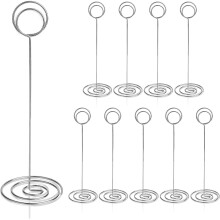 Table Number Holders 10Pcs - 8.75 inch Place Card Holder Tall Table Number Stands Decorations Office Memo (Rose Gold)