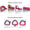 Gymnastic Rings Set Childrens ,Red 5