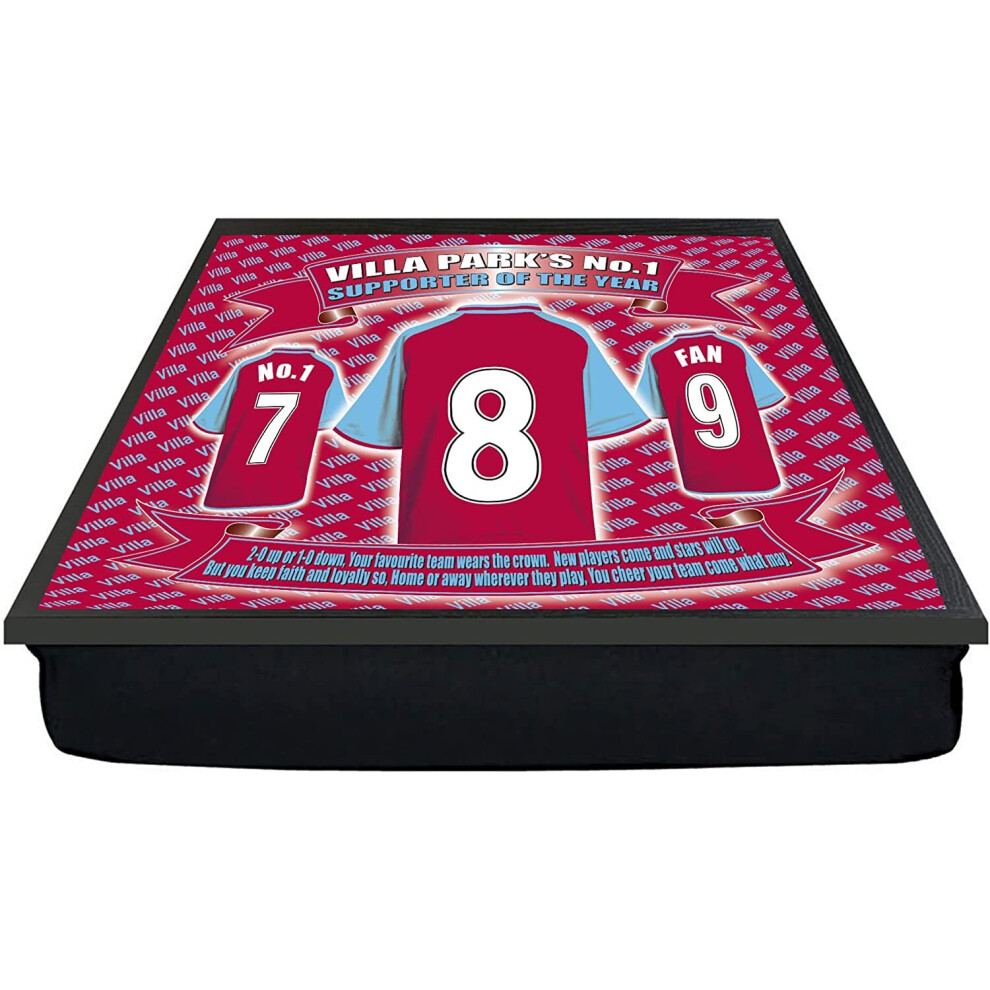 Aston Villa Cushion Lap Tray Football Shirt Gift