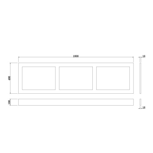 NRG NRG Traditional Bathroom 1800mm Bath MDF Front Panel - Matte Grey 2