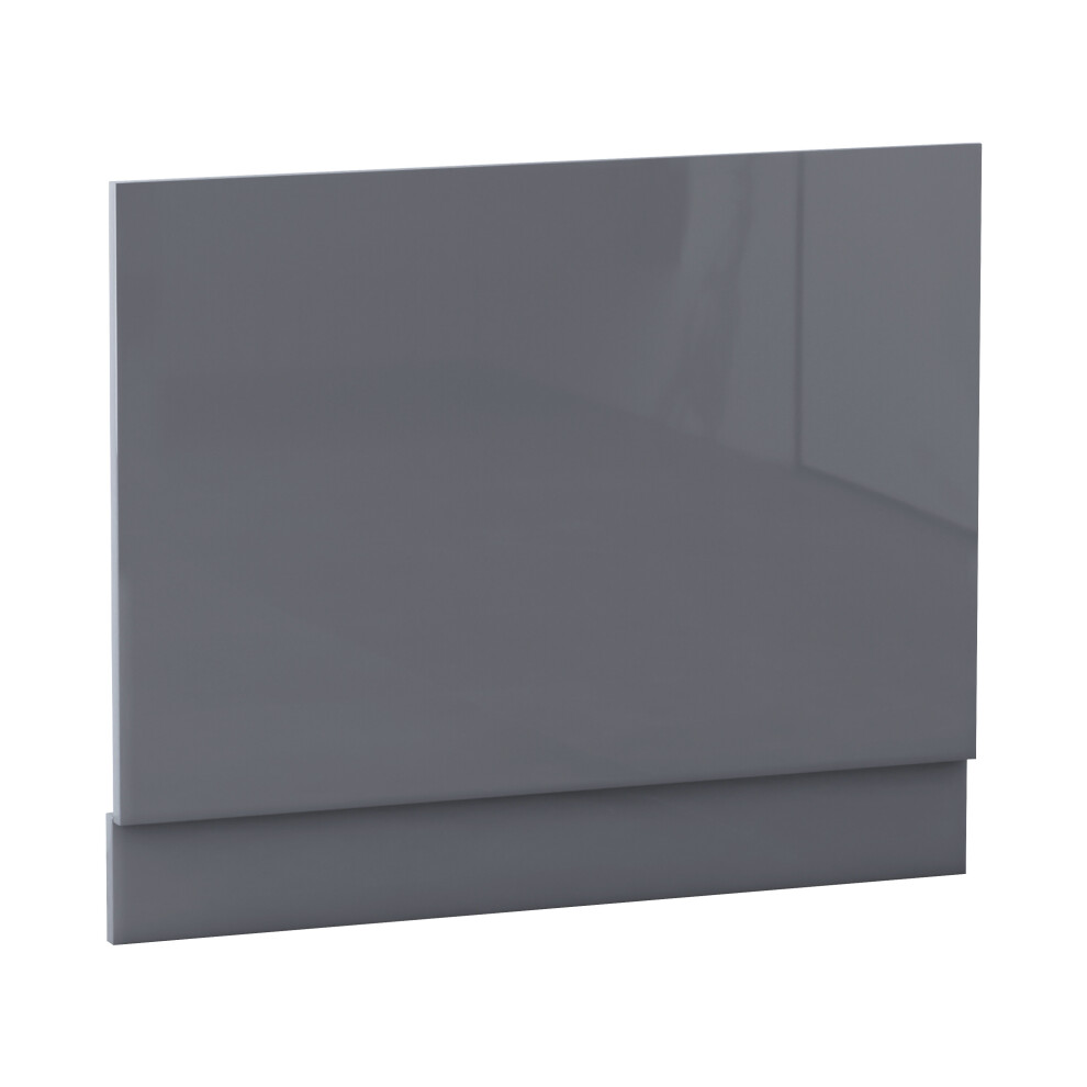 NRG Bath Panel Bathroom Moisture Resistant Wood MDF End Bath Panels Gloss Grey 750mm