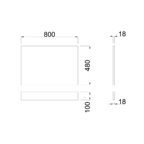 NRG NRG Bath Panel Bathroom Moisture Resistant Wood MDF End Bath Panels Gloss White 800mm 2