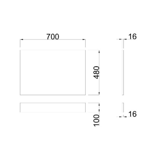 NRG NRG Modern Bath End Panels for Bathroom Soaking Bathtub Walnut 700mm 2